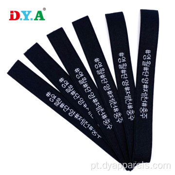 Elastic Band marca personalizada Logo White Jacquard Elastic